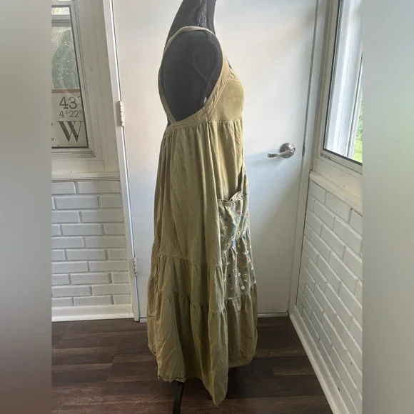 Daily Practice NEW‎ WITH TAGS Top Tier Utility Sweetheart Midi Dress small boho - Picture 5 of 11